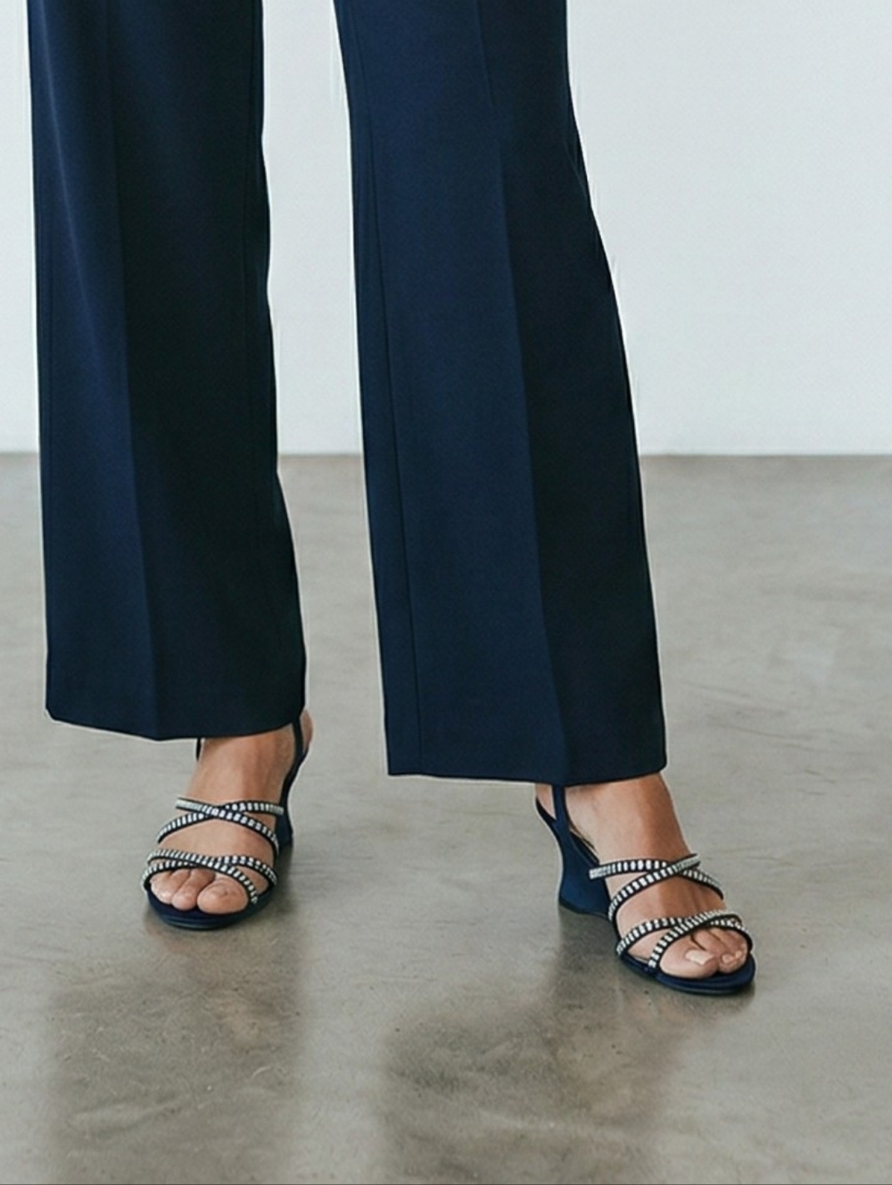 Worthington Elegant Black Heels with Sparkling Straps